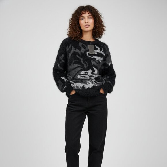 Woman DKNY Tiger Sweater Pull Tigre Femme - size XL - Picture 1 of 1